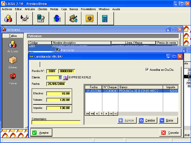 Pantalla software administracin